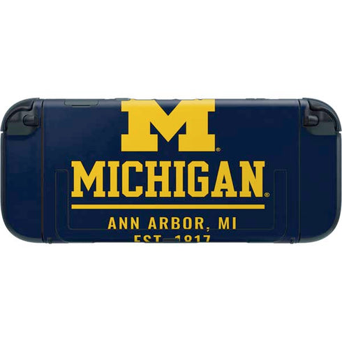 University of Michigan Ann Arbor Est 1817 Nintendo Switch 2 (2025) with Joy-Con Skin